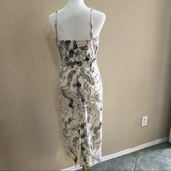 Anthropologie JUST Female Paperstrap Brush Stroke Prints Sz XS Dress Party Vacay - Picture 4 of 16